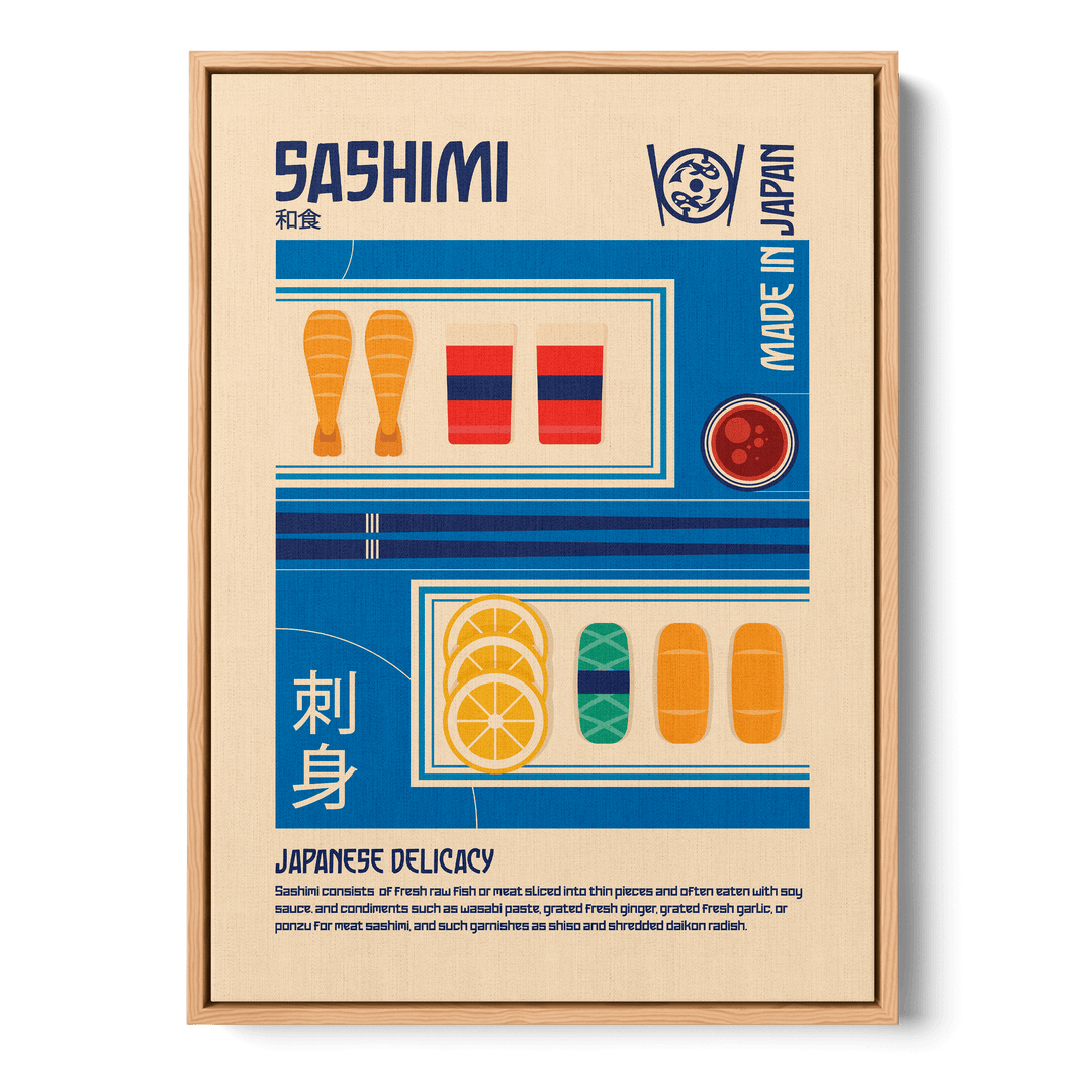 Sashimi Japanese Food Canvas