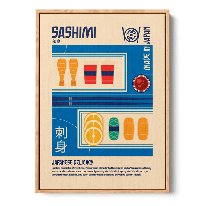 Sashimi Japanese Food Canvas