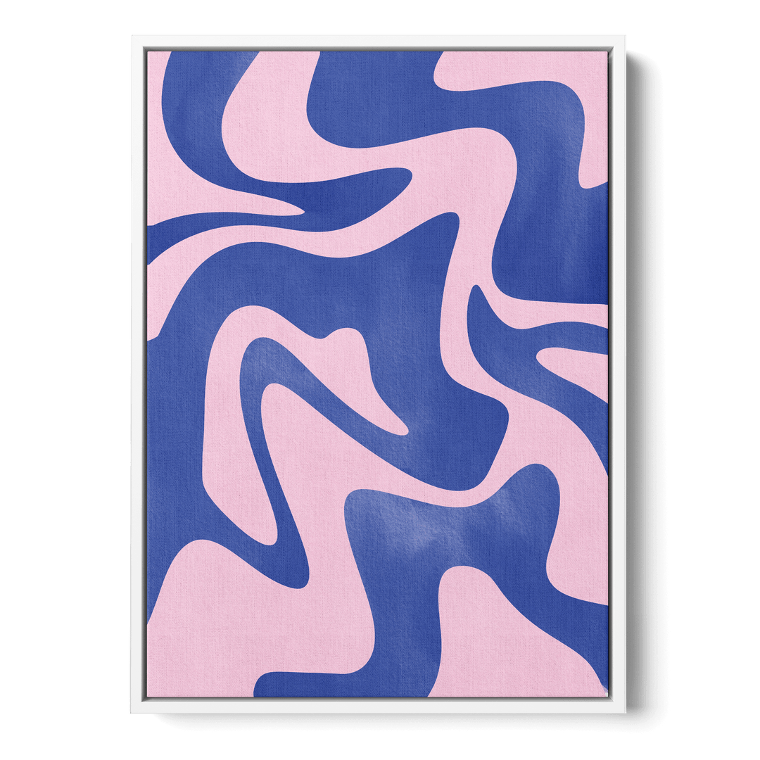 Abstract Blue Wave Canvas