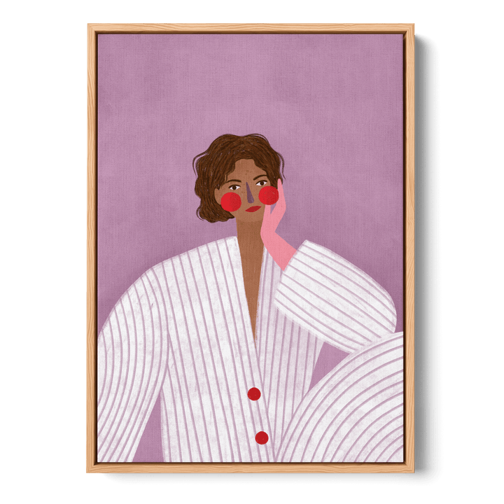 Woman With Pink Glove Canvas