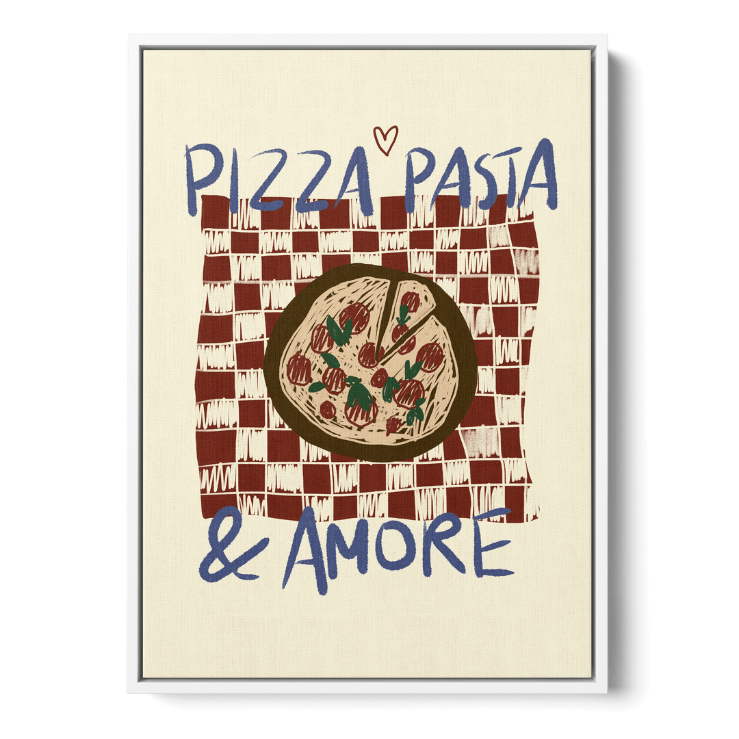 Pizza Pasta And Amore Canvas