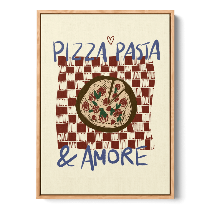 Pizza Pasta And Amore Canvas