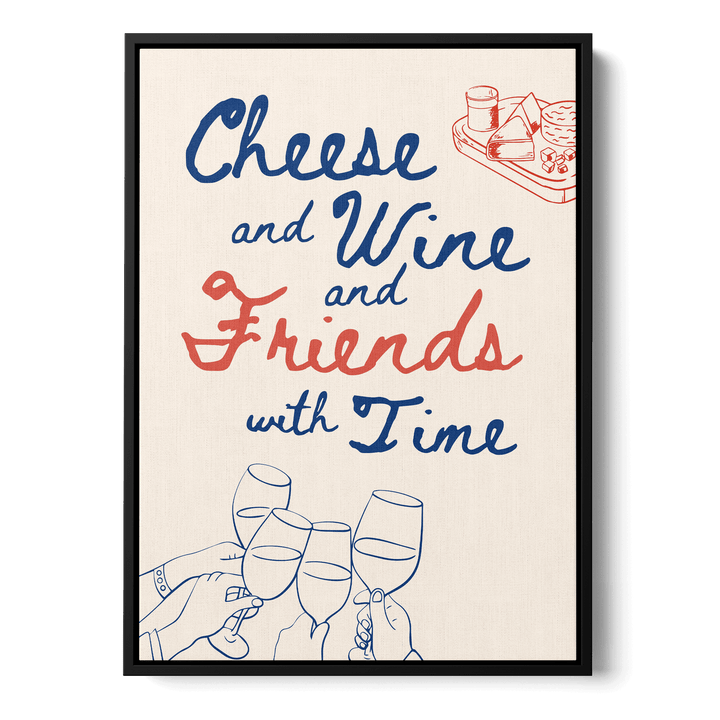 Cheese And Wine Canvas