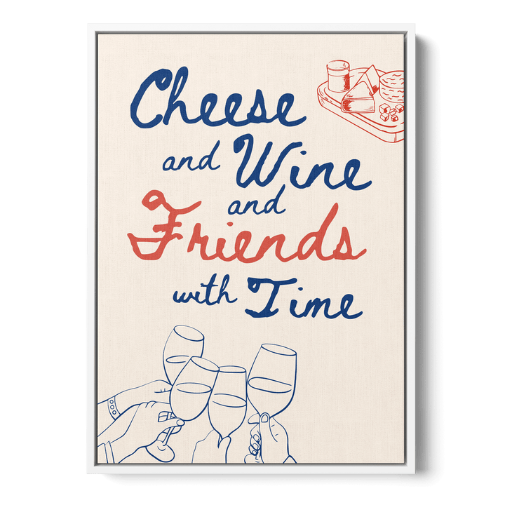 Cheese And Wine Canvas