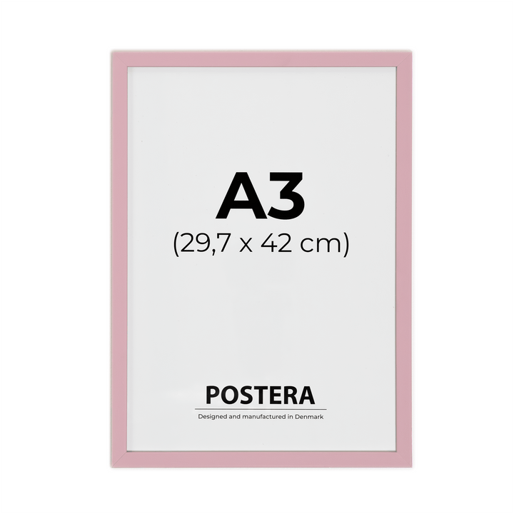 Gammelrosa ramme - A3