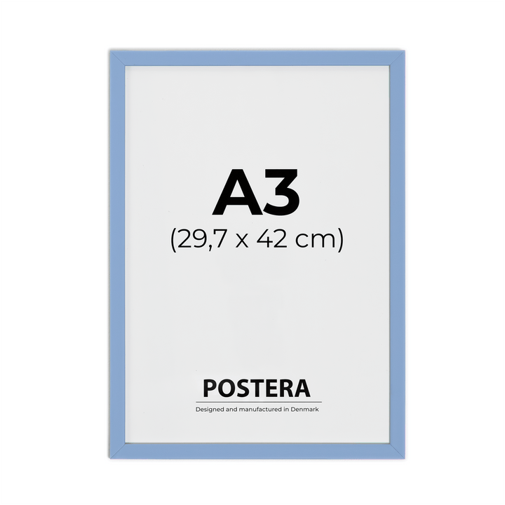 Lyseblå ramme - A3