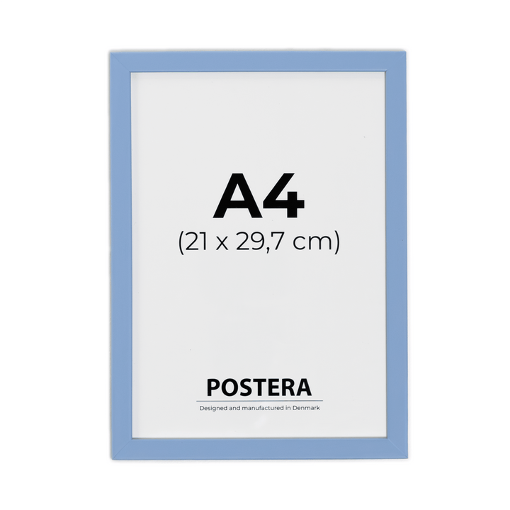 Lyseblå ramme - A4