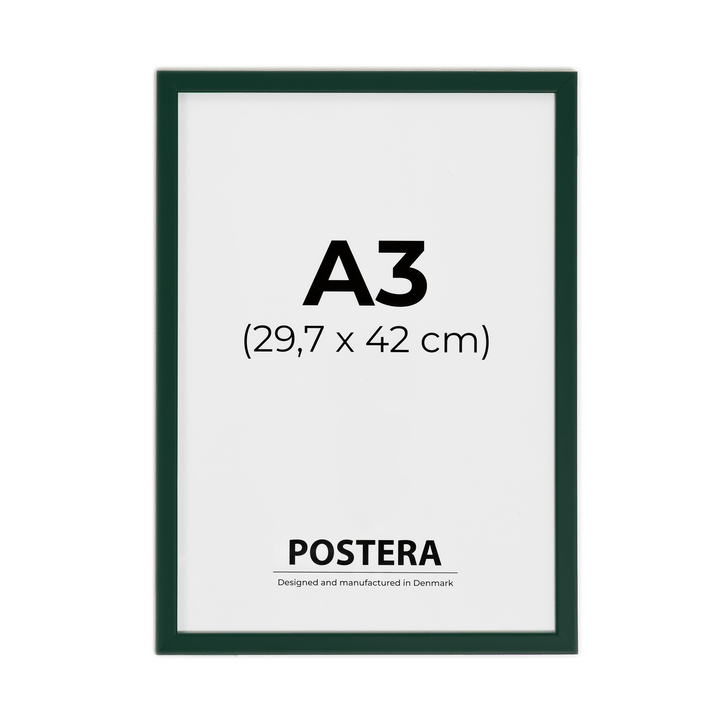 Mørkegrønn ramme - A3