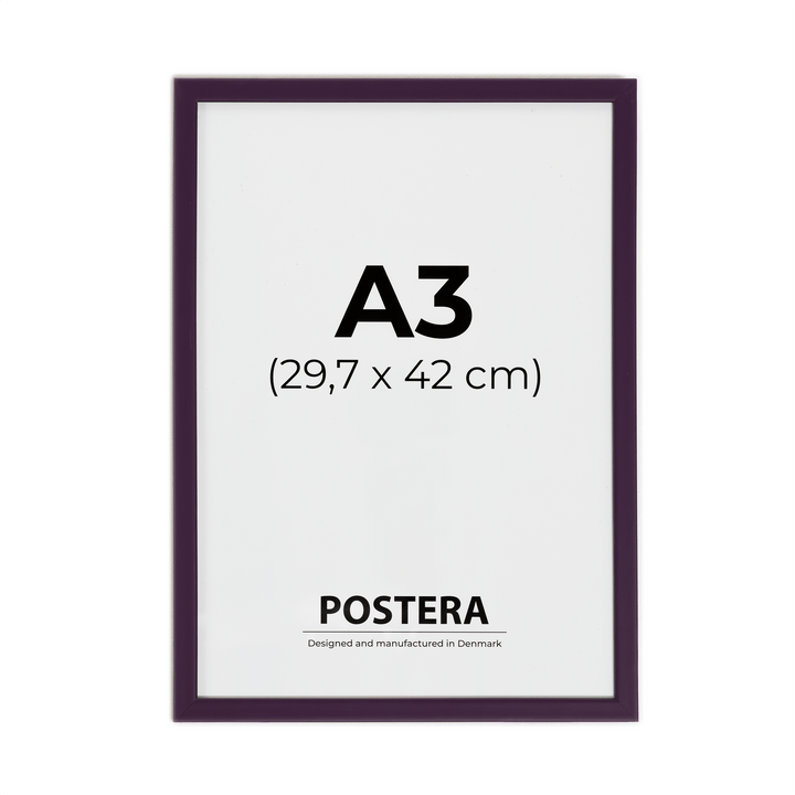 Mørkelilla ramme - A3