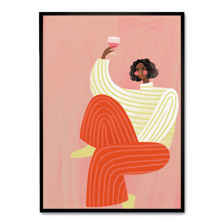 Woman With Glass Of Wine