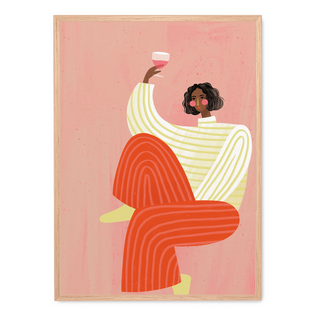 Woman With Glass Of Wine