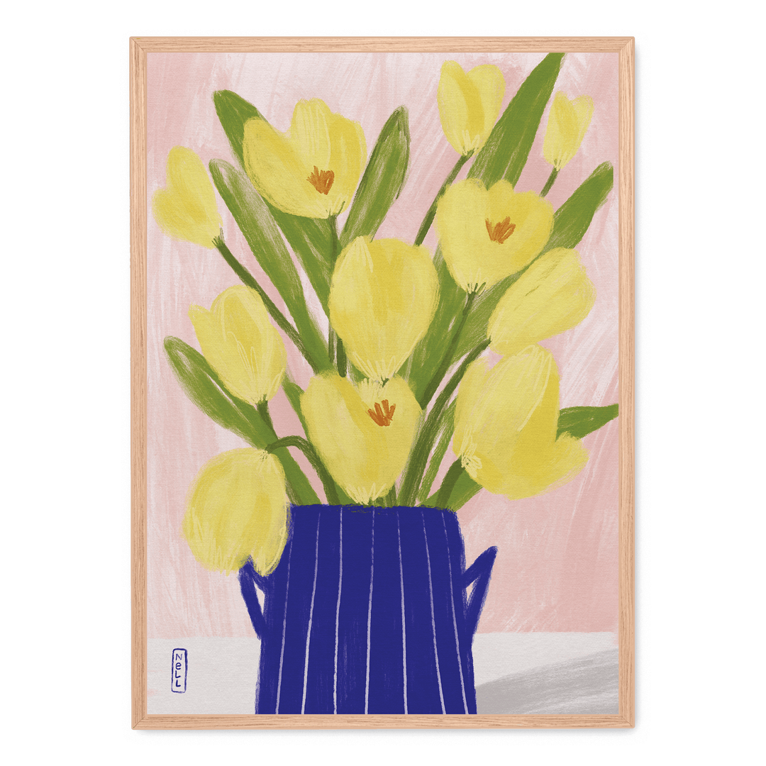 Yellow Tulips In A Vase