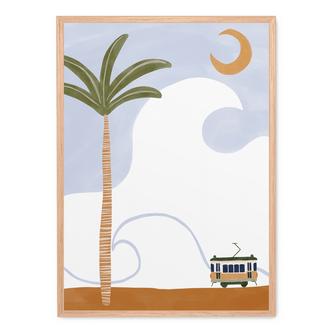 Little Tram On Beach