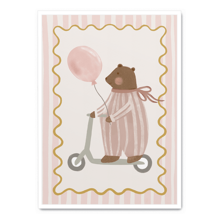 Bear With Pink Balloon