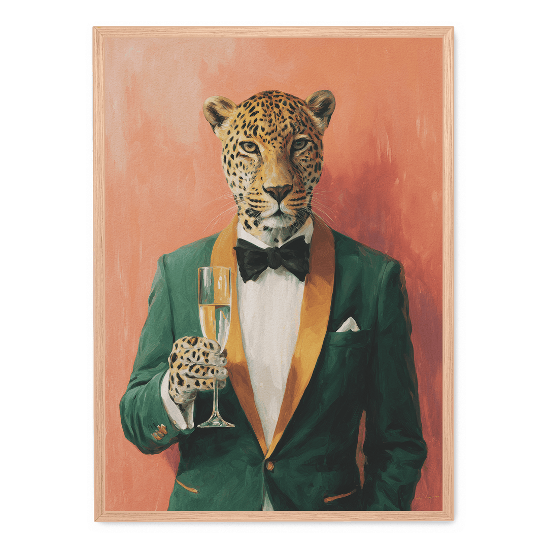 Leopard In Green Tuxedo