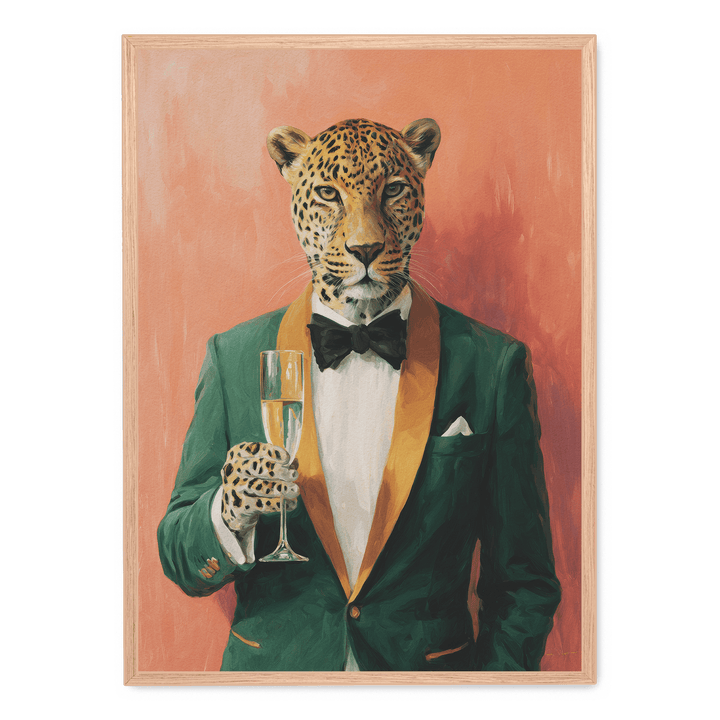 Leopard In Green Tuxedo