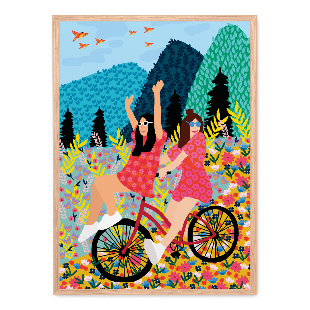 Friends On A Bike