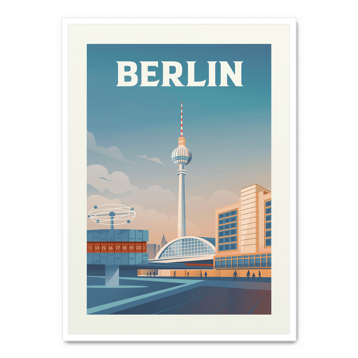 Retro Berlin Cityscape