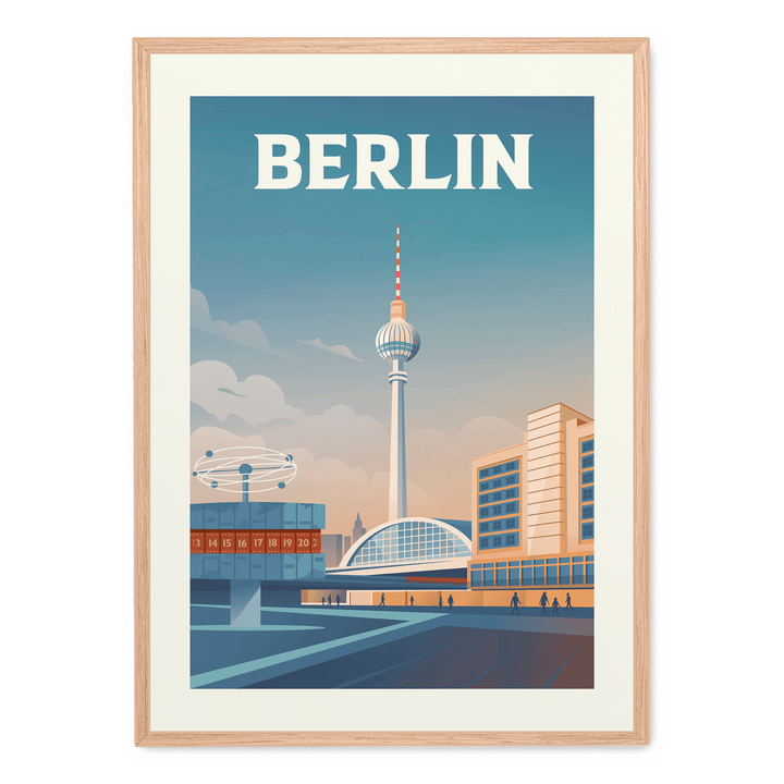 Retro Berlin Cityscape