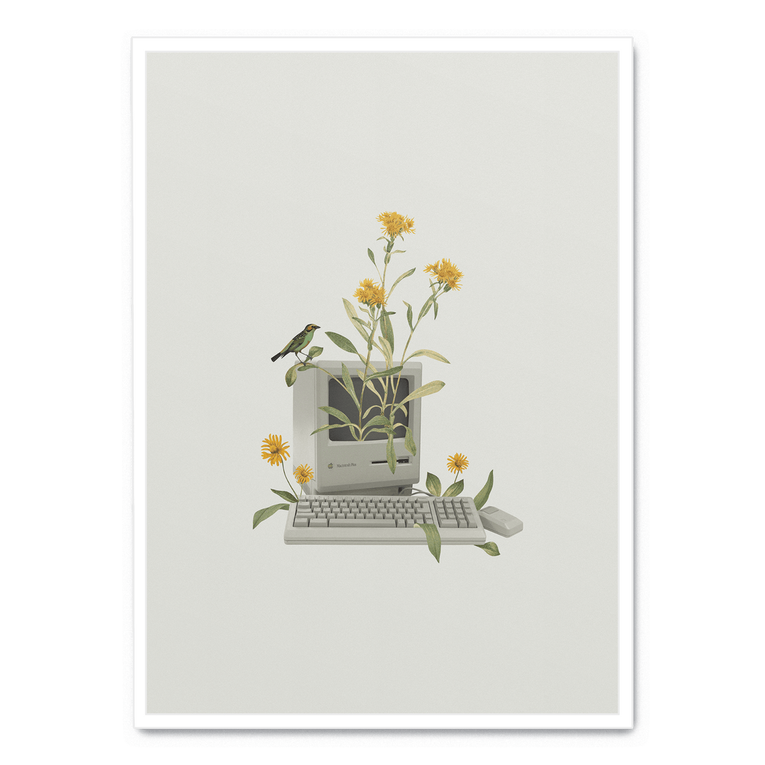 Floral Vintage Computer