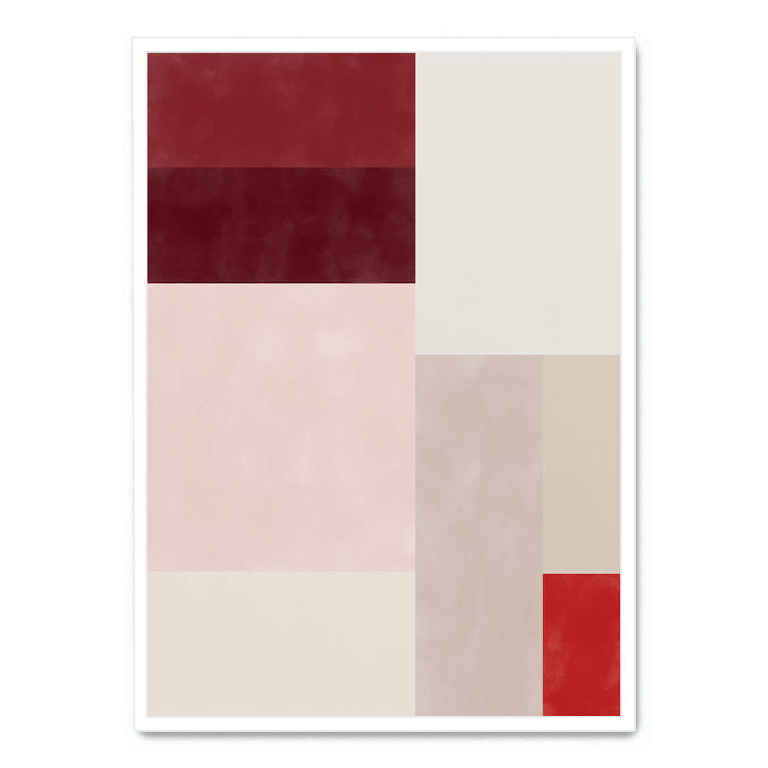 Red And Pink Colour Block