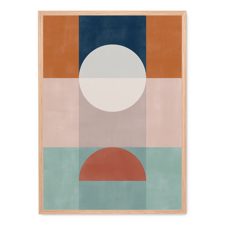 Blue And Rust Geometric No. 2