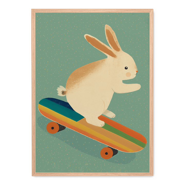 Bunny On Skateboard
