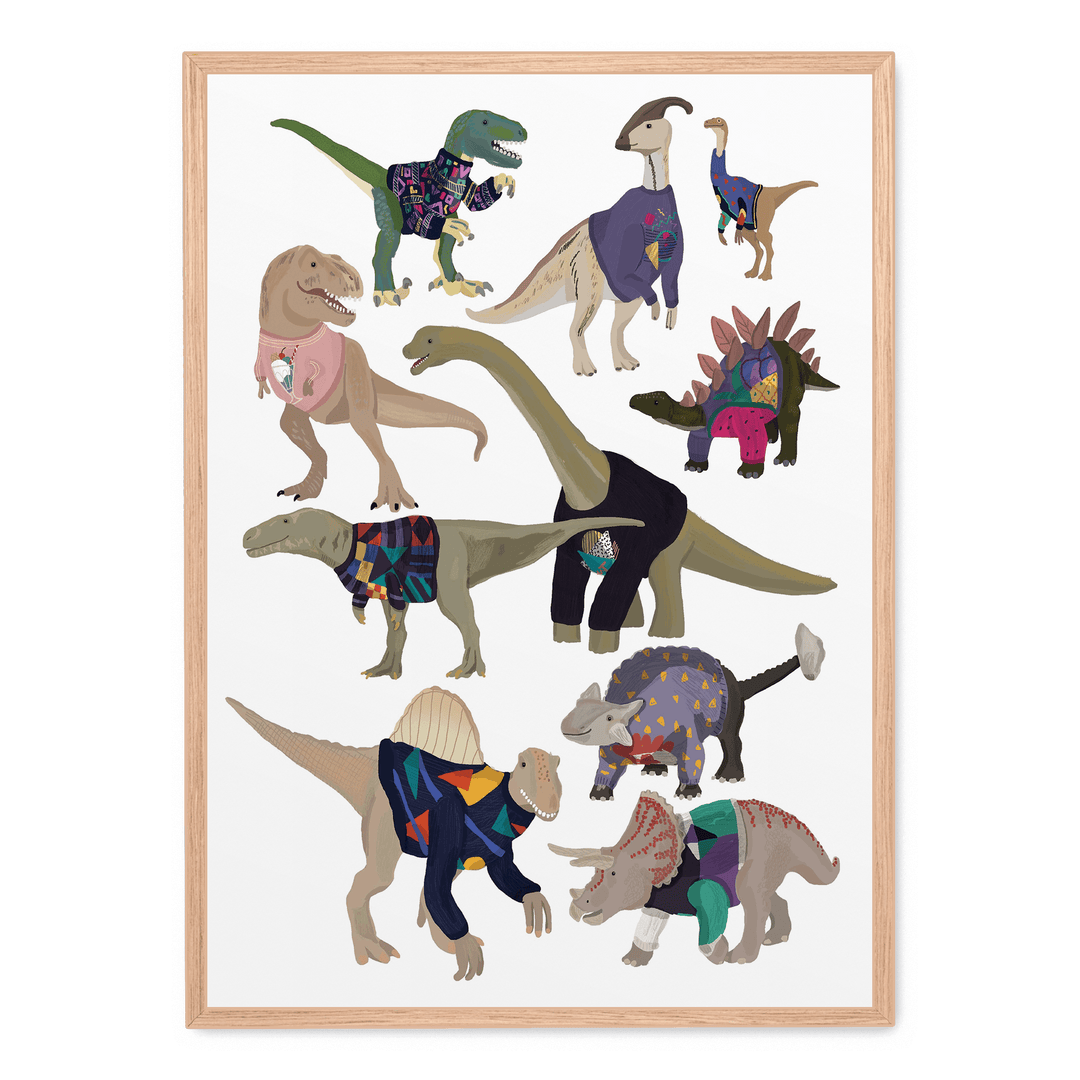Dinosaurs In 80s Jumpers