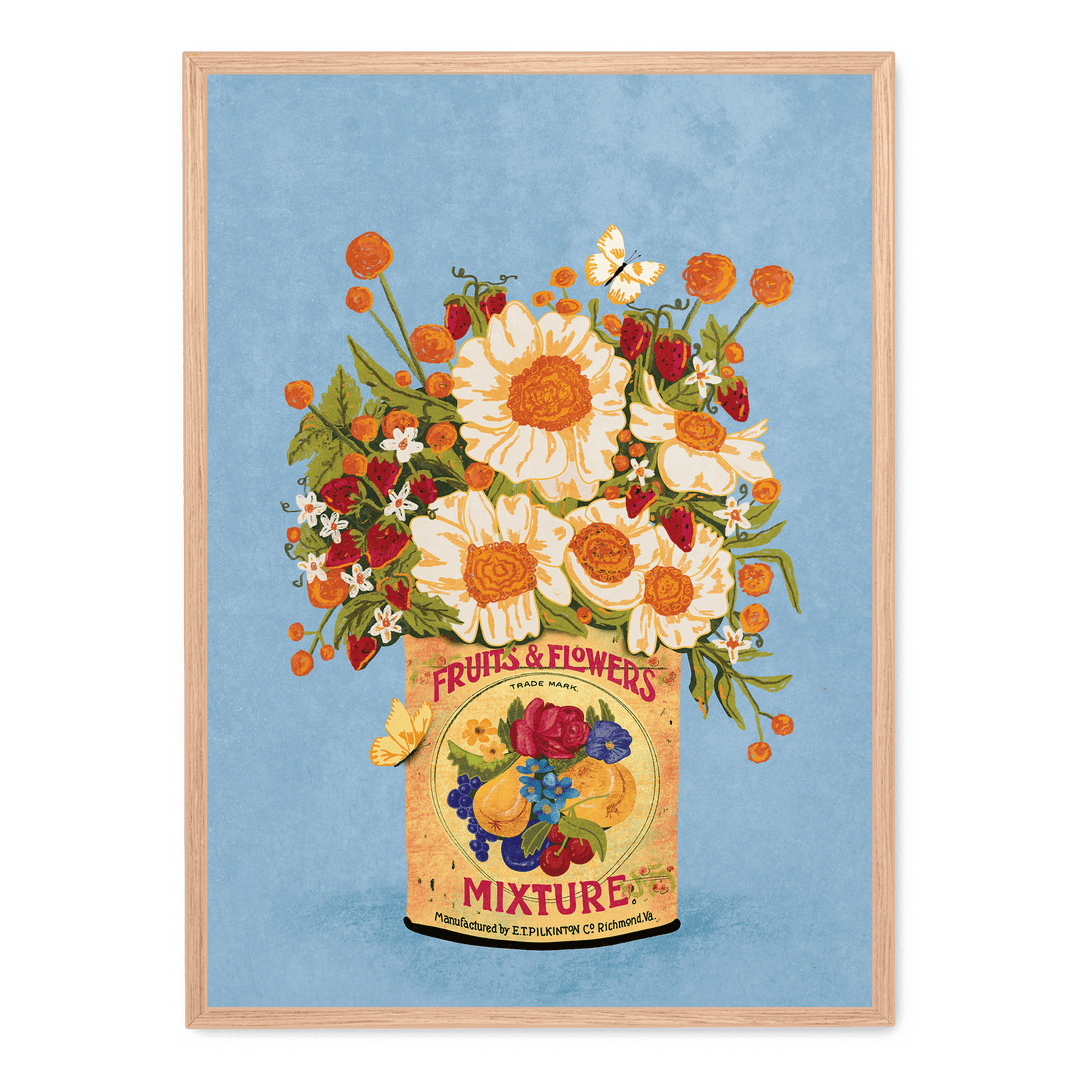 Flowers Vintage Tea Can