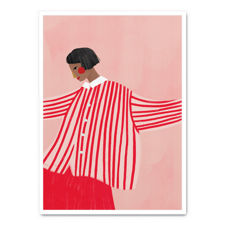 Woman With Red Stripes