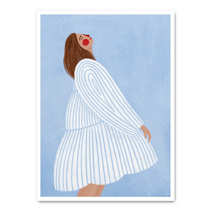 Woman With Blue Stripes