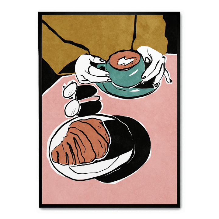 Croissant Et Café Au Lait