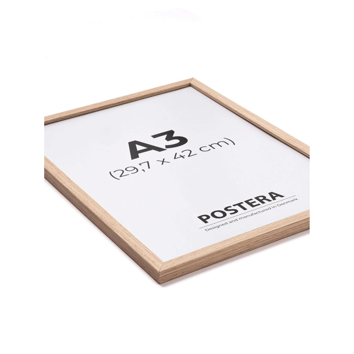 Egetræsramme i størrelse A3 fra Postera