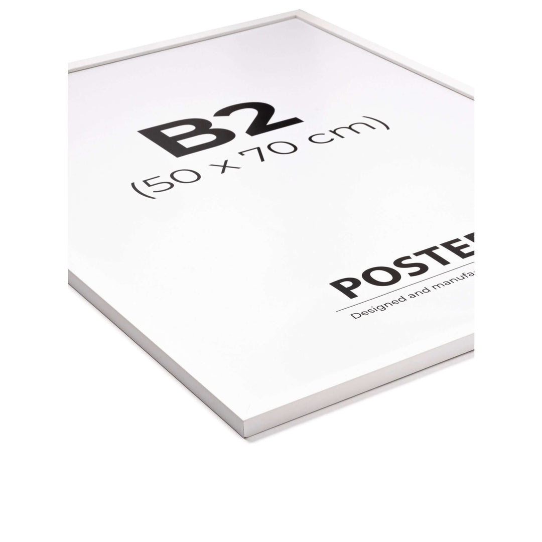 Hvid ramme i størrelse 50x70 cm fra Postera