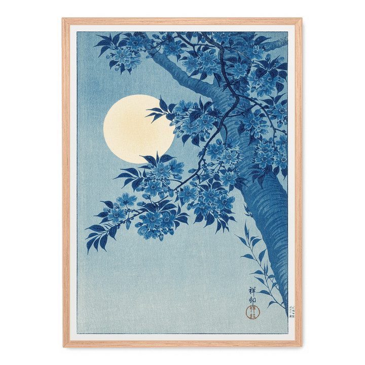 Ohara Koson - Blossoming Cherry On A Moonlit Night