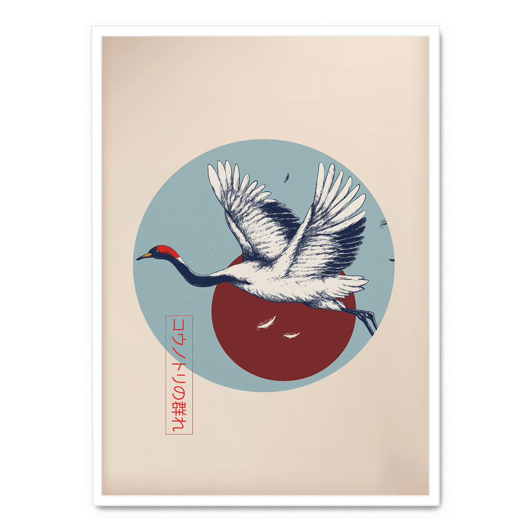 Japanese Crane Flying