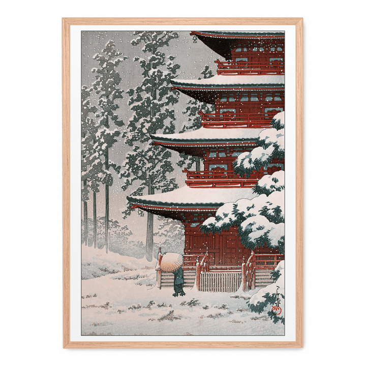 Hasui Kawase - Saishoin Temple In Snow