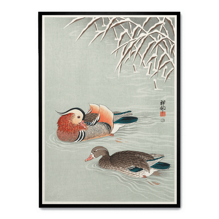 Ohara Koson - Mandarin Ducks In Snow