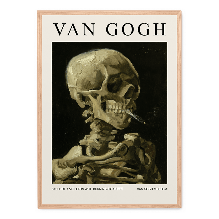 Skull Of A Skeleton With Burning Cigarette