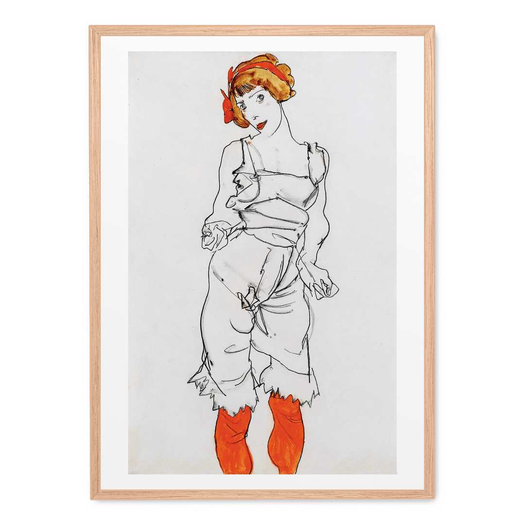 Woman In Underclothes And Stockings