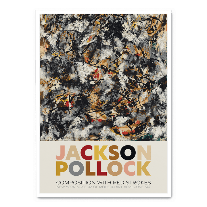 Composition With Red Strokes